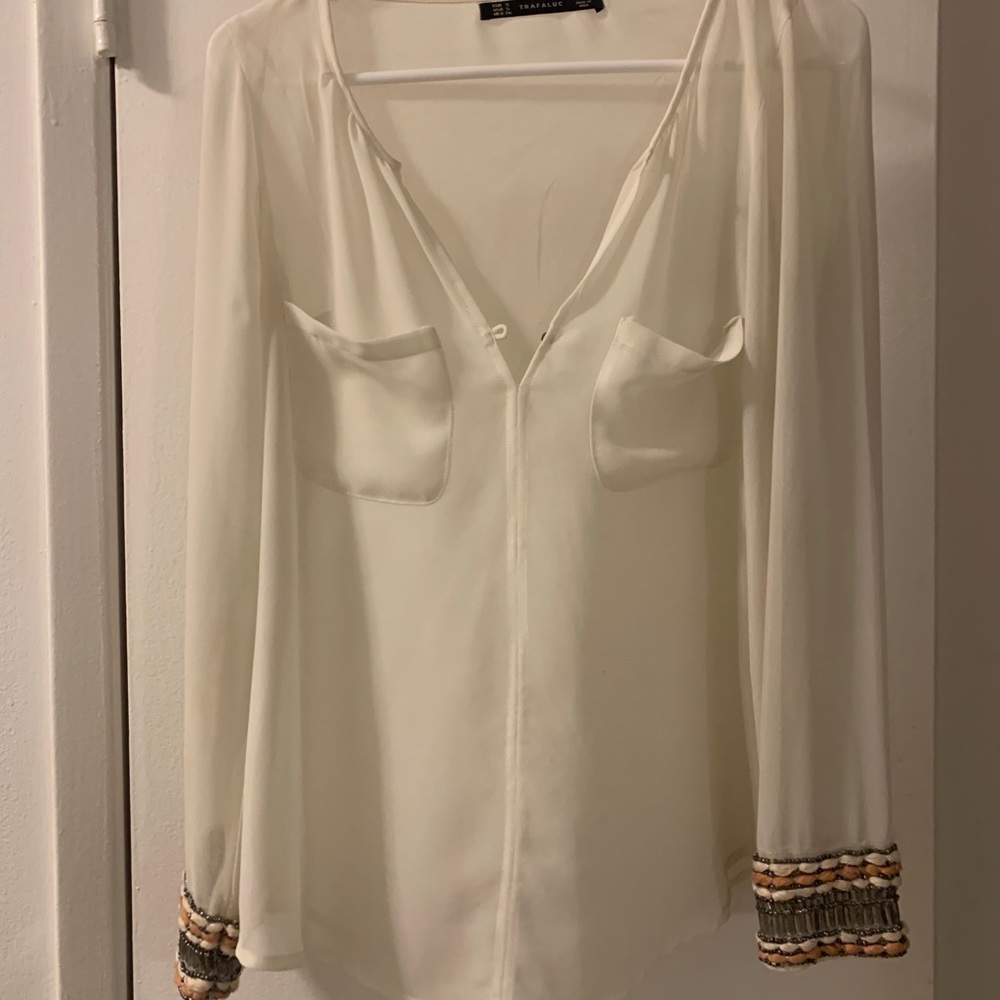 Zara Blouse (beaded trim)